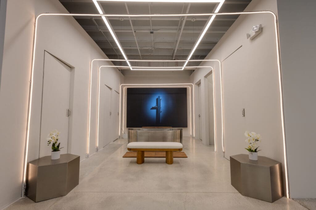 amp Miami showroom - cold plunge