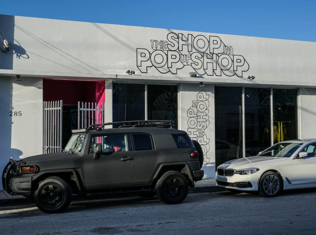 the shop in pop up shop exterior