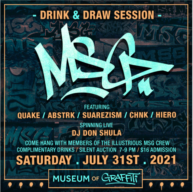 MSG crew drink and draw