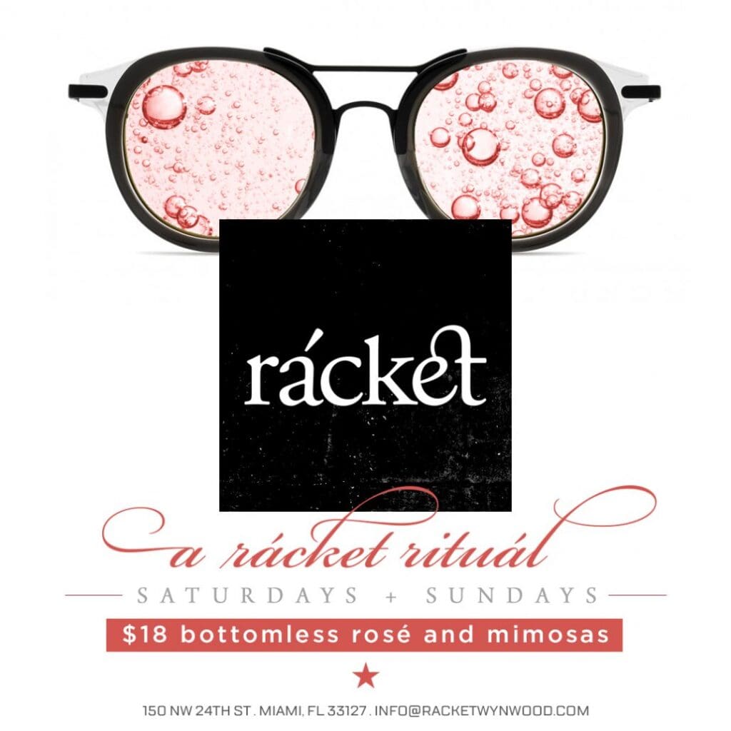 racket bottomless mimosas flyer